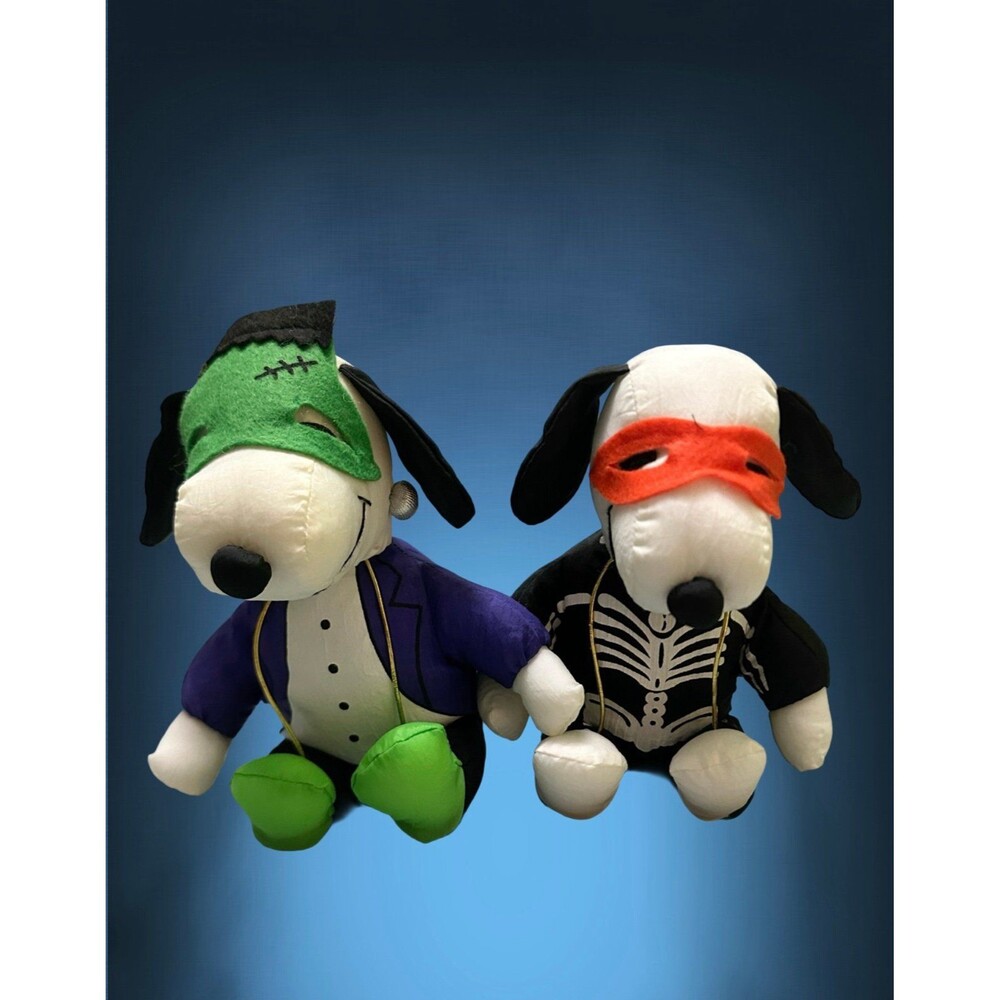 Snoopy Halloween Plush Toys - Frankenstein & Skeleton Costumes